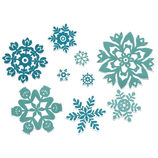 Sizzix Clear Stamps 12/Pkg - 666724 White Christmas