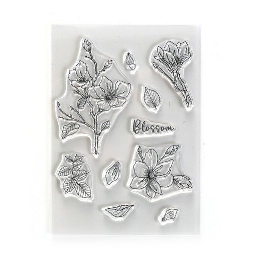 Elizabeth Craft Designs Clear Stamps - CS224 Blossom. Co√∂rdinates AND ONE ONLY SOLD TOGETHER with the matching Cutting Die 1883 Blossom