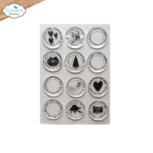 Elizabeth Craft Designs Clear Stamps - CS276 Circles with Sentiments