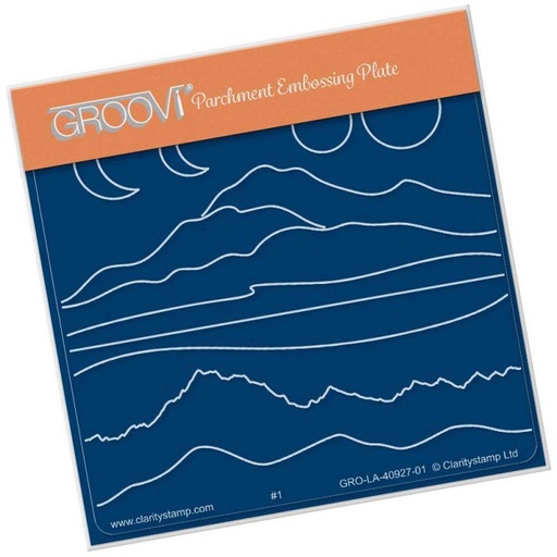 Groovi Square Plate A6 - Mountains & Hills