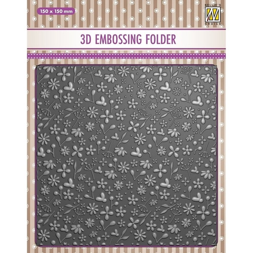 Nellie's Choice 3D Embossing Folder - Spring Flowers