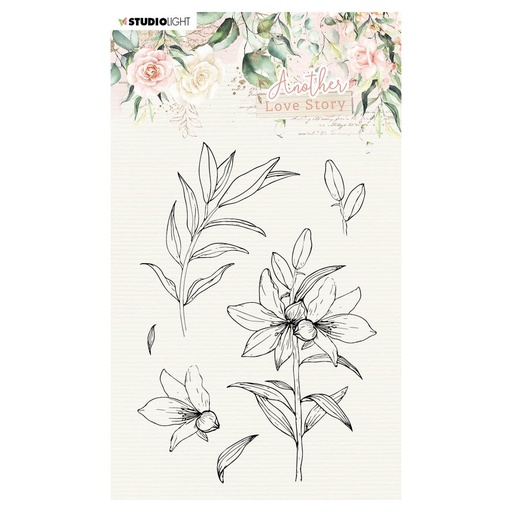 Studio Light Clear Stamps 105x148mm - Another Love Story Lily Flower nr. 4