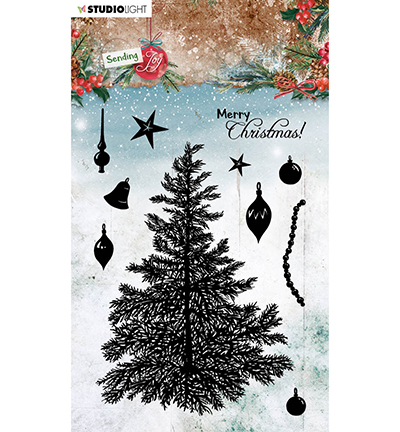 Studio Light Clear stamp Build a Christmas tree Sending Joy 105x148mm nr. 53