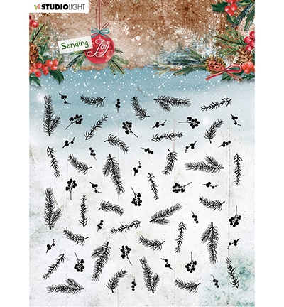 Studio Light Clear stamp Background pattern Sending Joy 140x140mm nr. 56