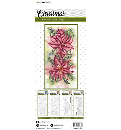 Studio Light Clear Stamps  Essentials - nr. 240 Slimline Poinsettia