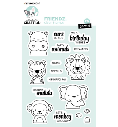 Studio Light CCL Clear Stamps - Go Wild Friendz nr. 267