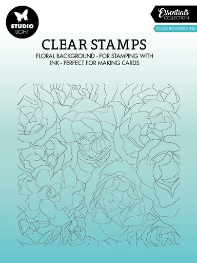 Studio Light Clear Stamps - Rozes Background Essentials nr. 322