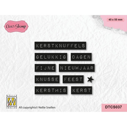Nellie's Choice Clear Stamps - DTCS037  Tekst Kerstknuffels Typed