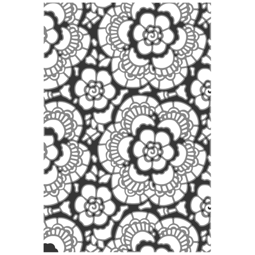 Sizzix Multi Level Textured Impressions Embossing Folder By Tim Holtz - 666865 Vault Lace