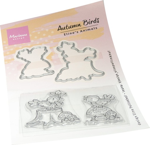 Marianne Design Clear Stamp & Die Eline's Animals - EC0203 Autumn Birds