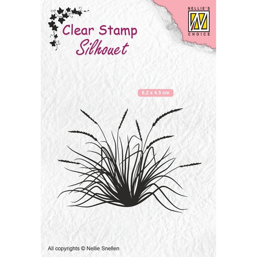 Nellie's Choice Clear Stamps Silhouet Blooming Grass-2 62x45mm