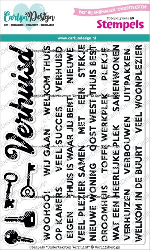 CarlijnDesign Clear Stamps - CDST-0139 Onderteksten Verhuisd