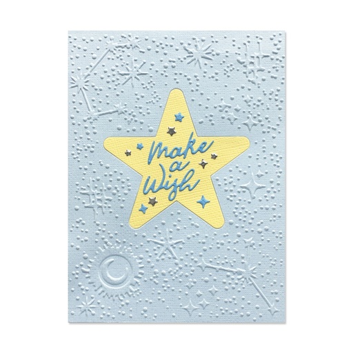 Sizzix 3D Impresslits Embossing Folder By Jen Long -  665109 Celestial