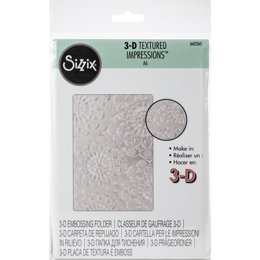 Sizzix 3D Textured Impressions Embossing Folder - Doily
