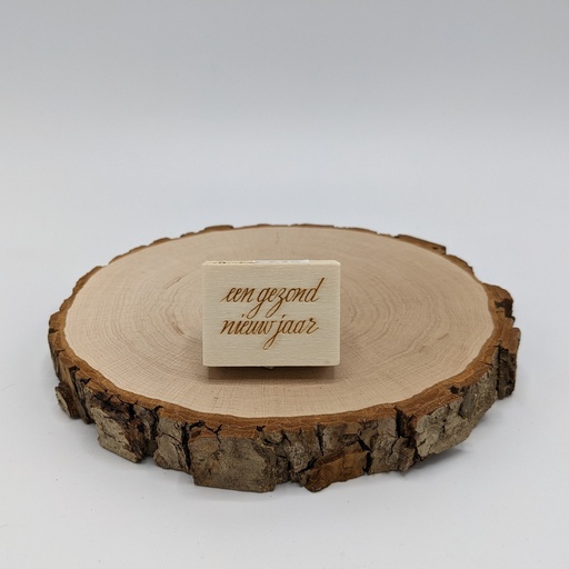 a Lut of stamps Wood Stamp - aLos011 een gezond nieuw jaar