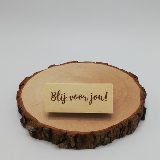 a Lut of stamps Wood Stamp - aLos114 Blij voor jou!