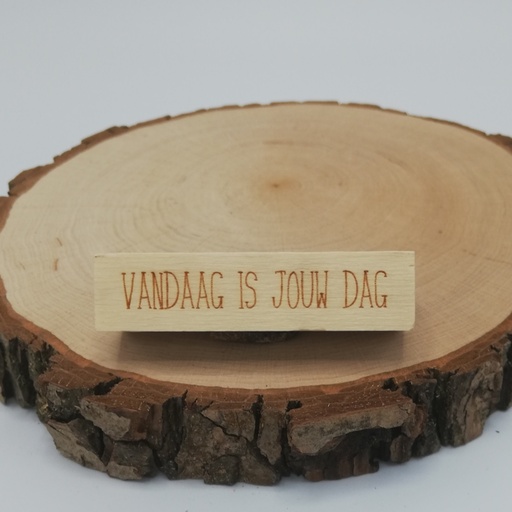 a Lut of stamps Wood Stamp - aLos134 Vandaag is jouw dag