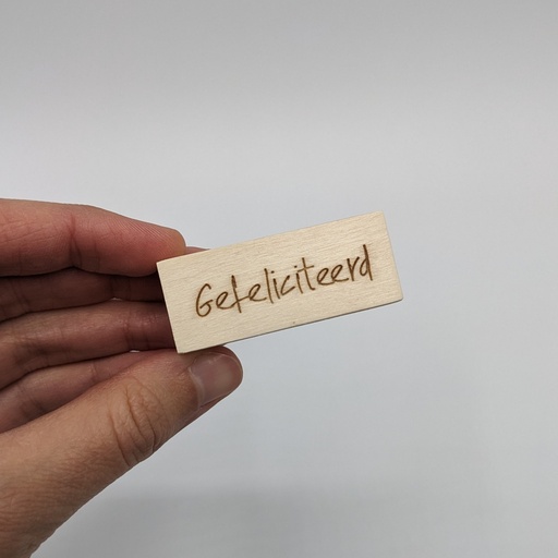 a Lut of stamps Wood Stamp - aLos120 Gefeliciteerd