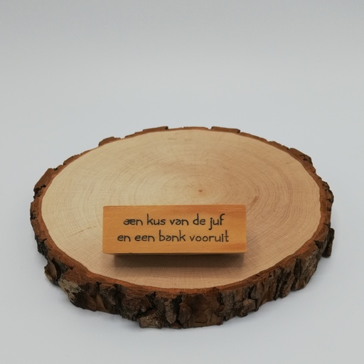 a Lut of stamps Wood Stamp - aLos002 Een kus van de juf