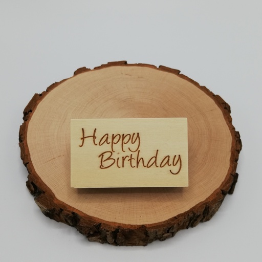 a Lut of stamps Wood Stamp - aLos198 Happy Birthday - Angelina