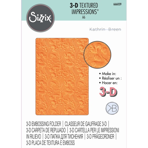 Sizzix 3-D Textured Impressions By Kath Breen - 666039 Winter Woodland