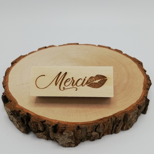 a Lut of stamps Wood Stamp - aLos206 Mercikus (kus in lippen)