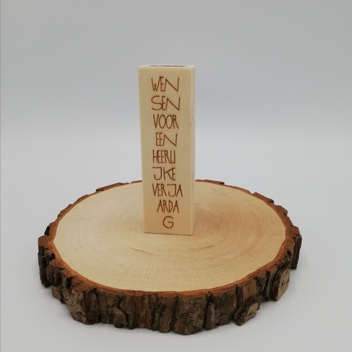 a Lut of stamps Wood Stamp - aLos060 Heerlijke verjaardag verticaal