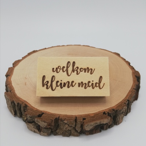 a Lut of stamps Wood Stamp - aLos137a Welkom kleine meid