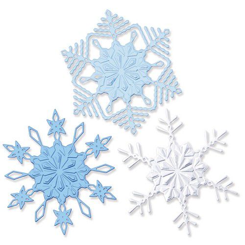 Sizzix Switchlits Embossing Folder By Kath Breen - Winter Snowflakes
