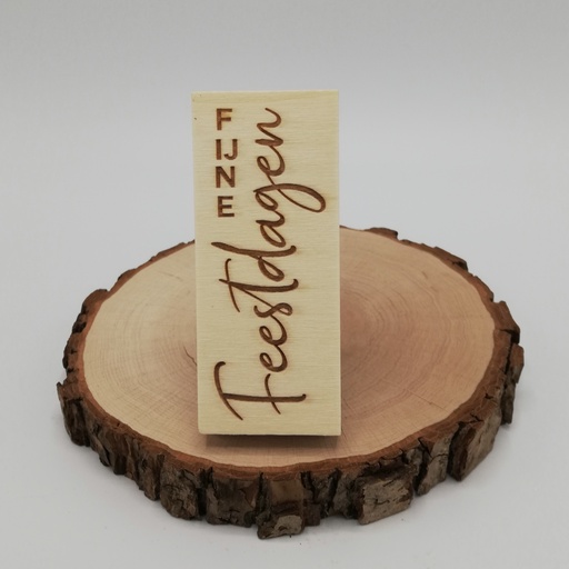 a Lut of stamps Wood Stamp - aLos242Lg Fijne feestdagen verticaal