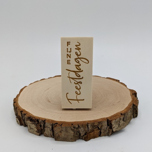 a Lut of stamps Wood Stamp - aLos242Sm Fijne feestdagen verticaal