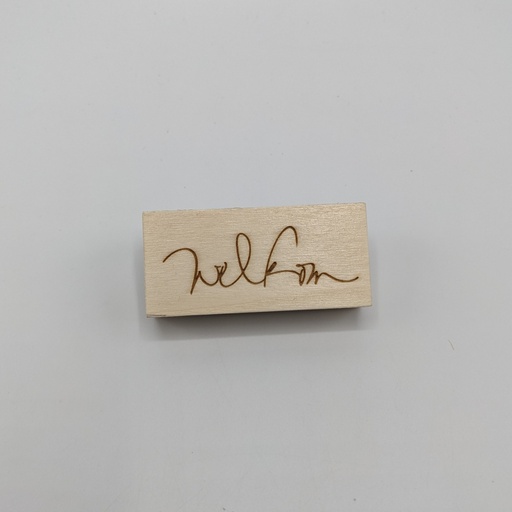 a Lut of stamps Wood Stamp - aLos059 welkom kalligrafie