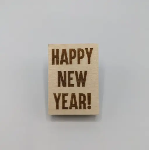 a Lut of stamps Wood Stamp - aLos280 Happy New Year!
