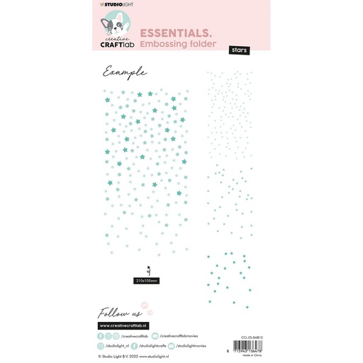 Studio Light 3D Embossing Folder Essentials - Sprinkling Stars nr. 12