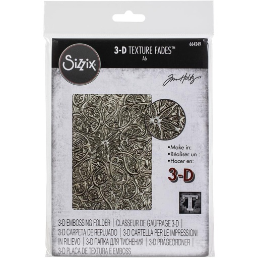 Sizzix 3D Texture Fades Embossing Folder By Tim Holtz - 664249 Engraved