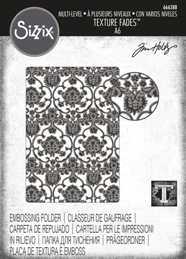 Sizzix Multi-Level Texture Fades Fades Embossing Folder - Tapestry