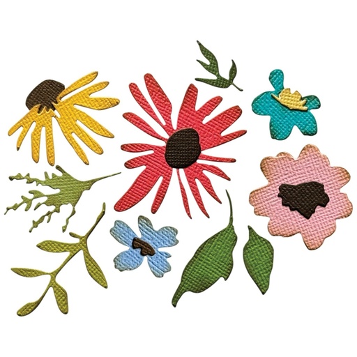 Sizzix 2D Texture Fades w/ Thinlits Dies by Tim Holtz  1+11/Pkg - 666872 Vault Side-Order Floristry