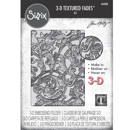 Sizzix 3-D Texture Fades Embossing Folder Entangled Large