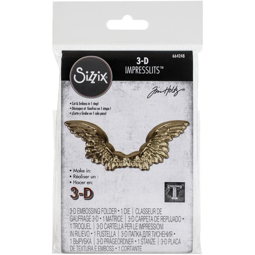Sizzix 3-D Impresslits Embossing Folder By Tim Holtz - Winged