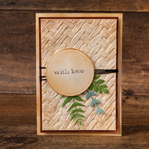 Sizzix Embossing Folder 3-D Texture Fades By Tim Holtz - Intertwined