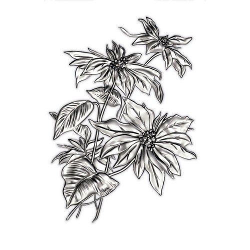 Sizzix Texture Fades Embossing Folder By Tim Holtz - Mini Poinsettia
