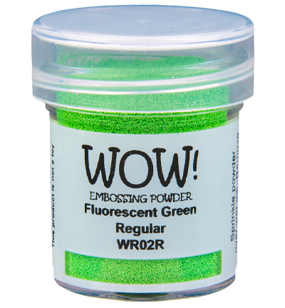 WOW! Embossing Powder 15 ml - WR02R Fluorescent Green Regular Opaque/Marbling