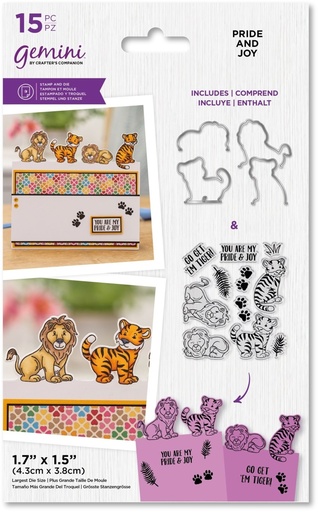 Gemini Clear Stamps & Dies Set - Cute Character Pride and Joy