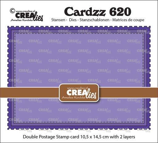 Crealies Cutting Dies Cardzz - Dubbele kaart Postzegel