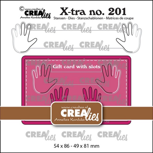 Crealies Cutting Dies Xtra - Cadeaukaart met Schuifsysteem B