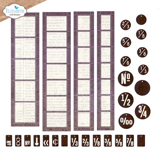 Elizabeth Craft Designs Cutting Dies - 2176 Postage Stamp Strips