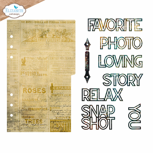 Elizabeth Craft Designs Cutting Dies - 2280 Page with large tab 1