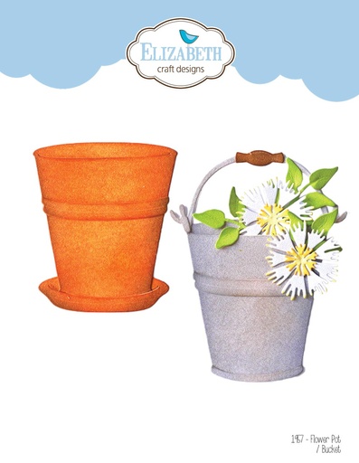 Elizabeth Craft Designs Cutting Dies - 1957 Flower Pot / Bucket