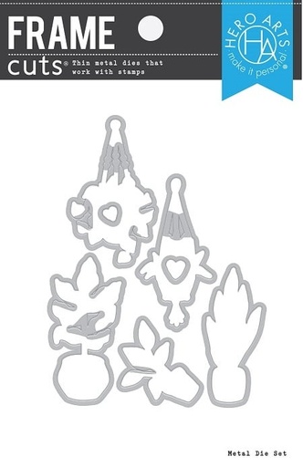 Hero Arts Cutting Dies - DI615 Hang In There Potted Plants Frame Cuts (D)