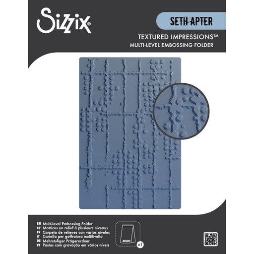 Sizzix Multi-Level Embossing Folder By Seth Apter - Dot Matrix